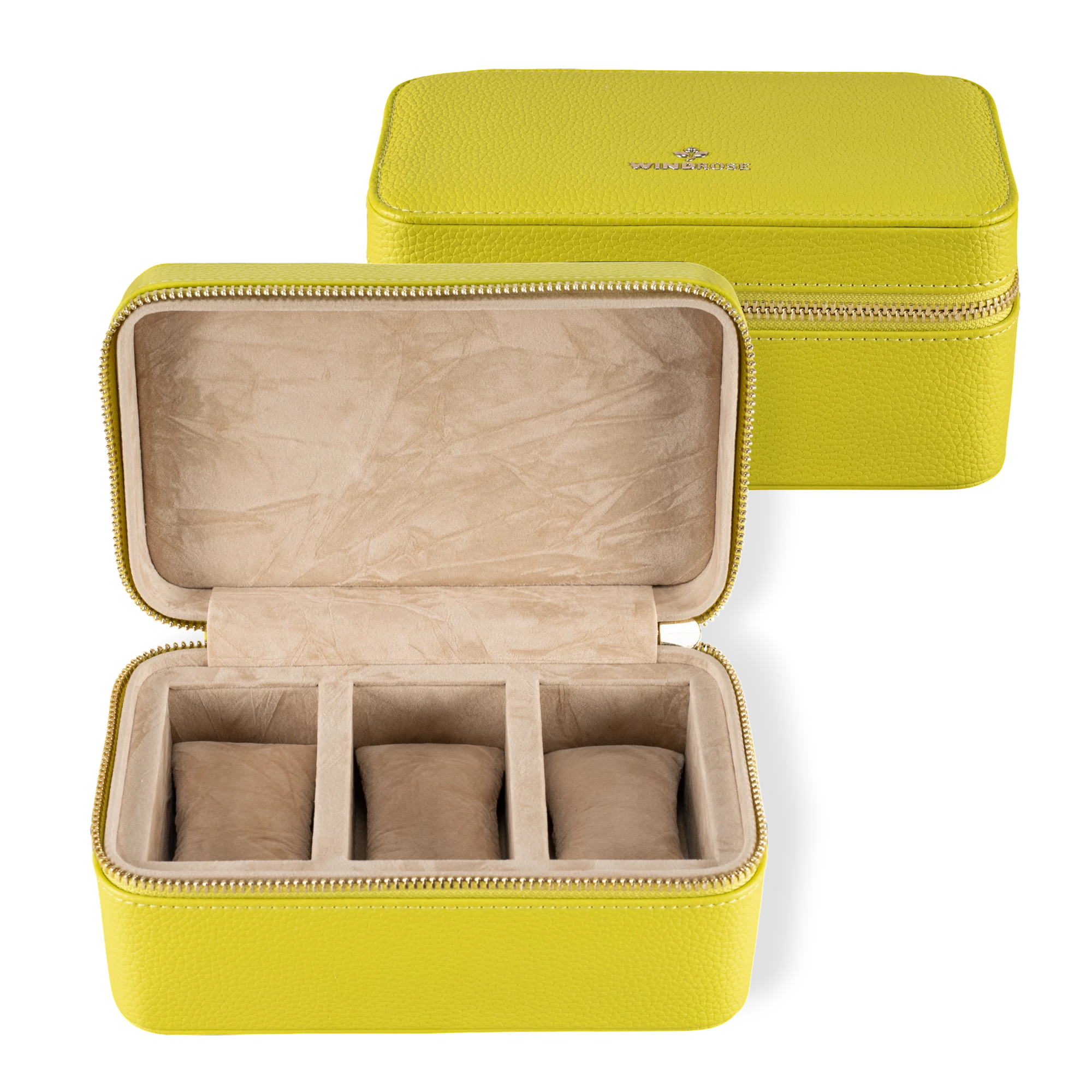 Watch case with zipper Aurora / lime