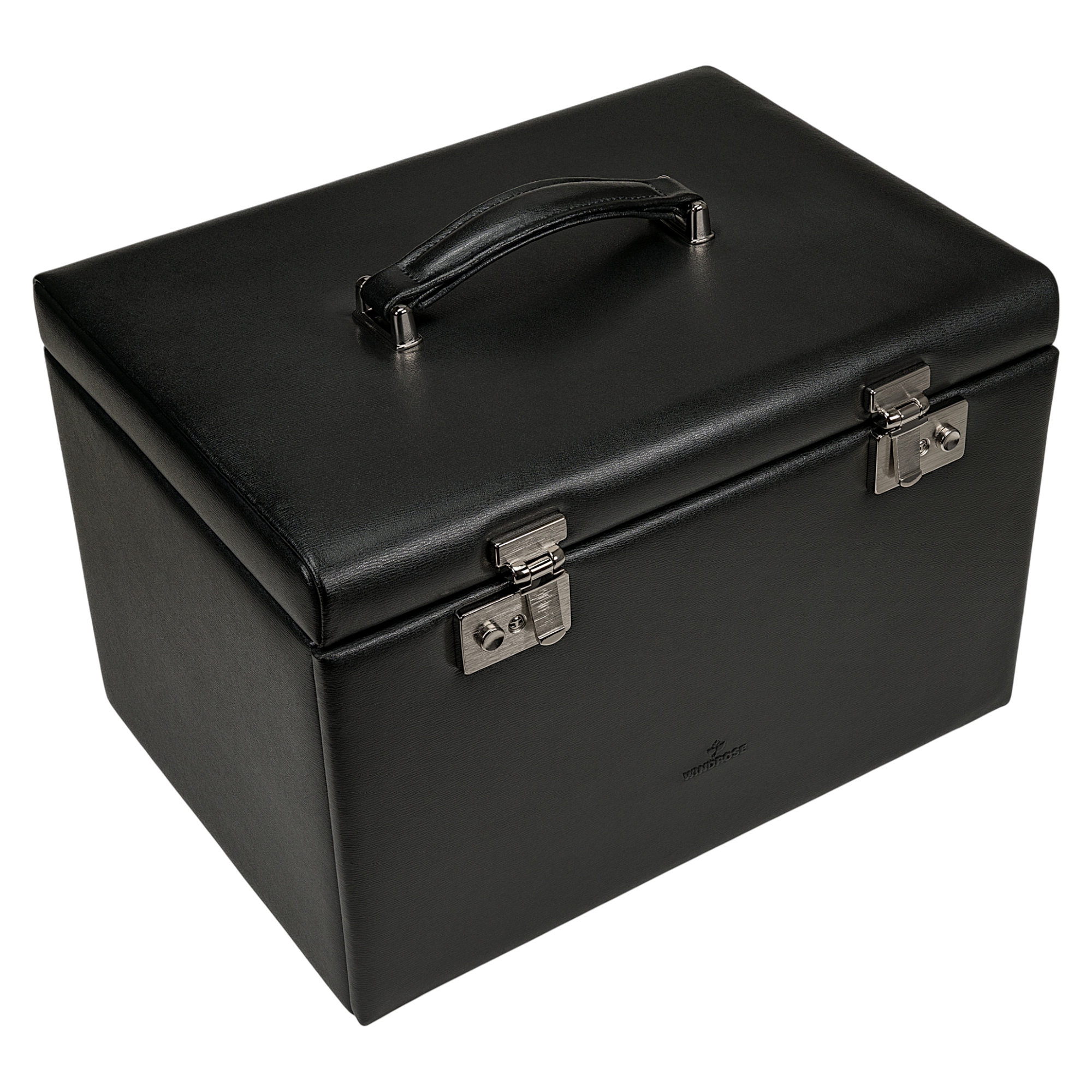 Jewelry/watch case with insert (can be used as a separate case) Ambiance / black (leather)