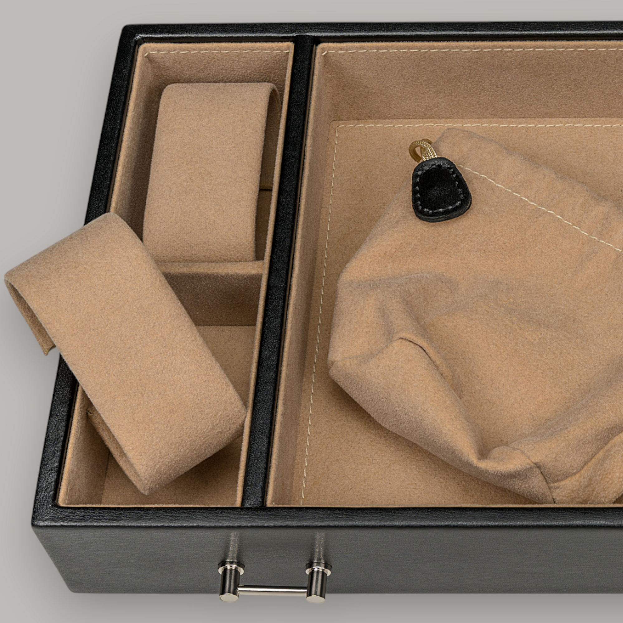 Joyero/reloj Ambiance / negro (cuero)