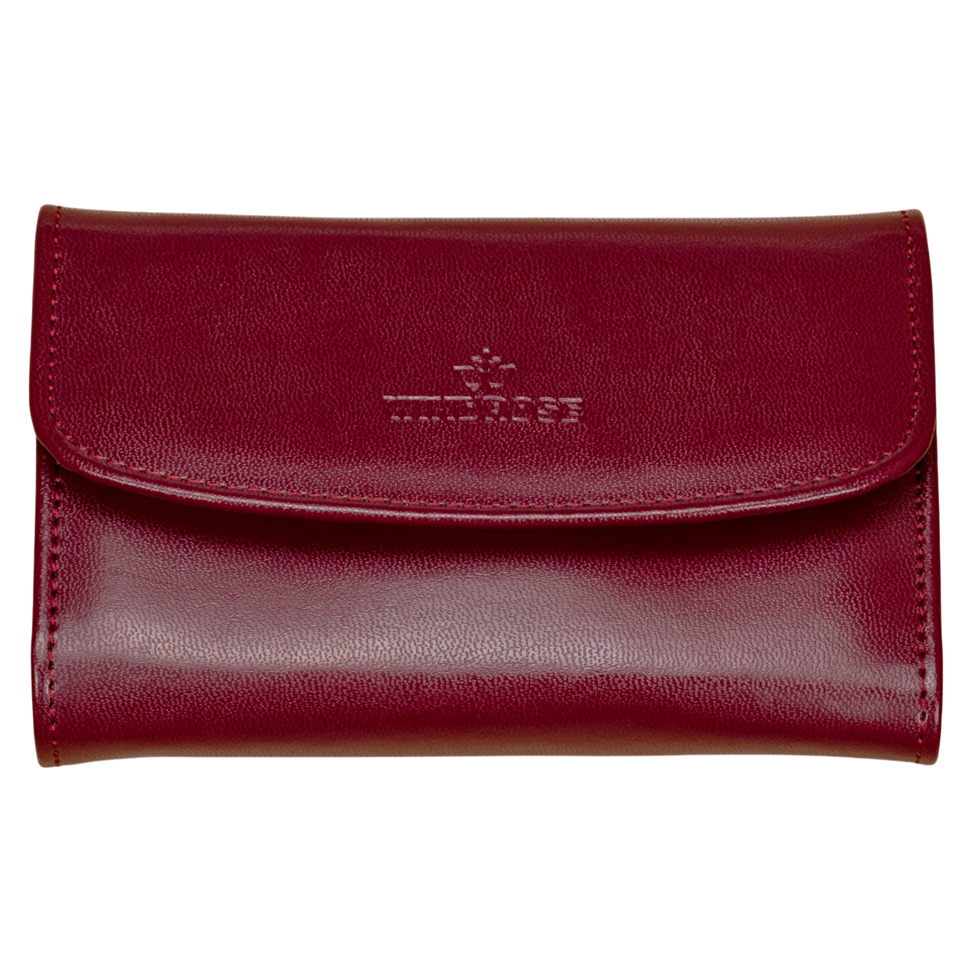 Joyero con bolsa para joyas integrada Merino / rojo