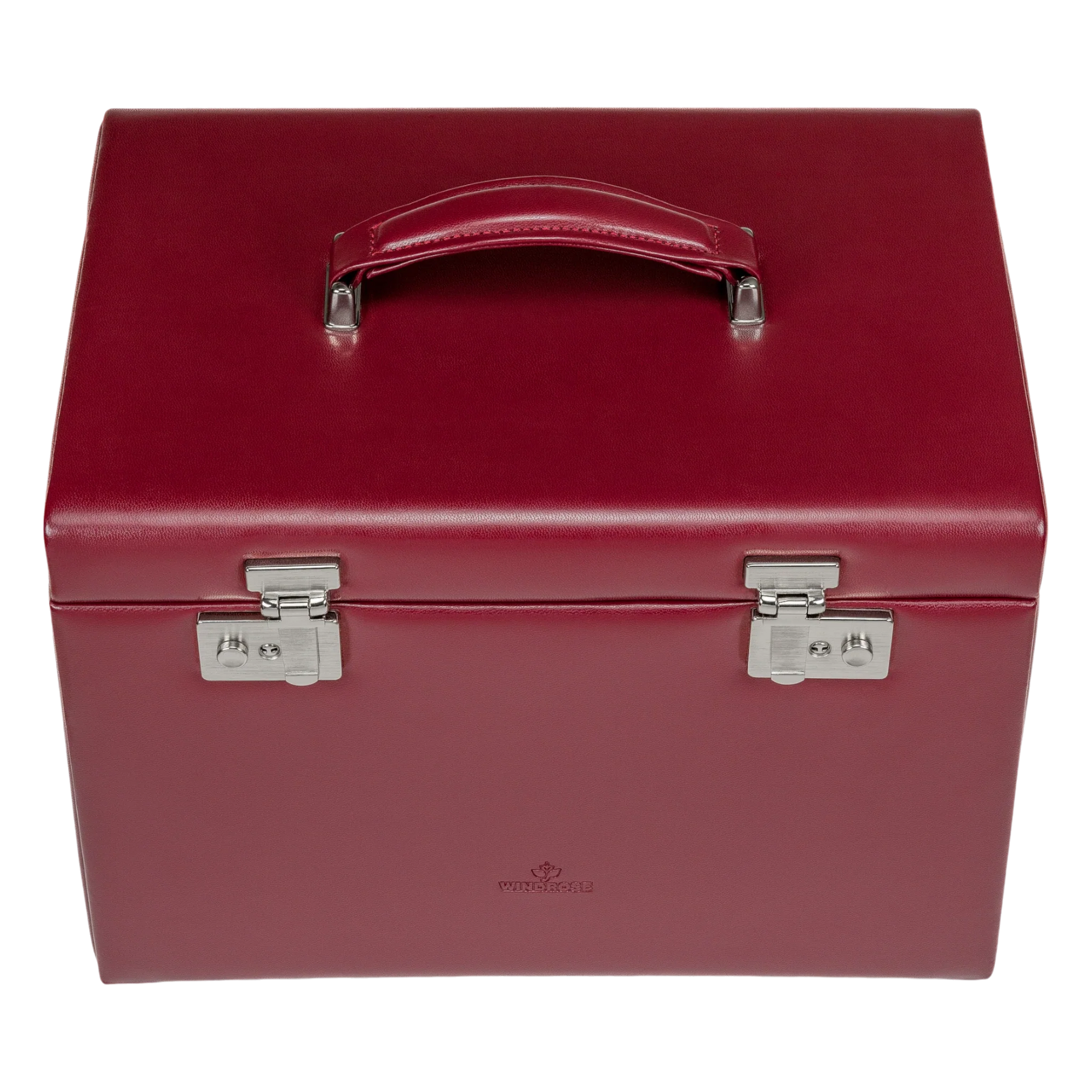 Estuche para joyas/relojes con joyero incrustado Merino / rojo