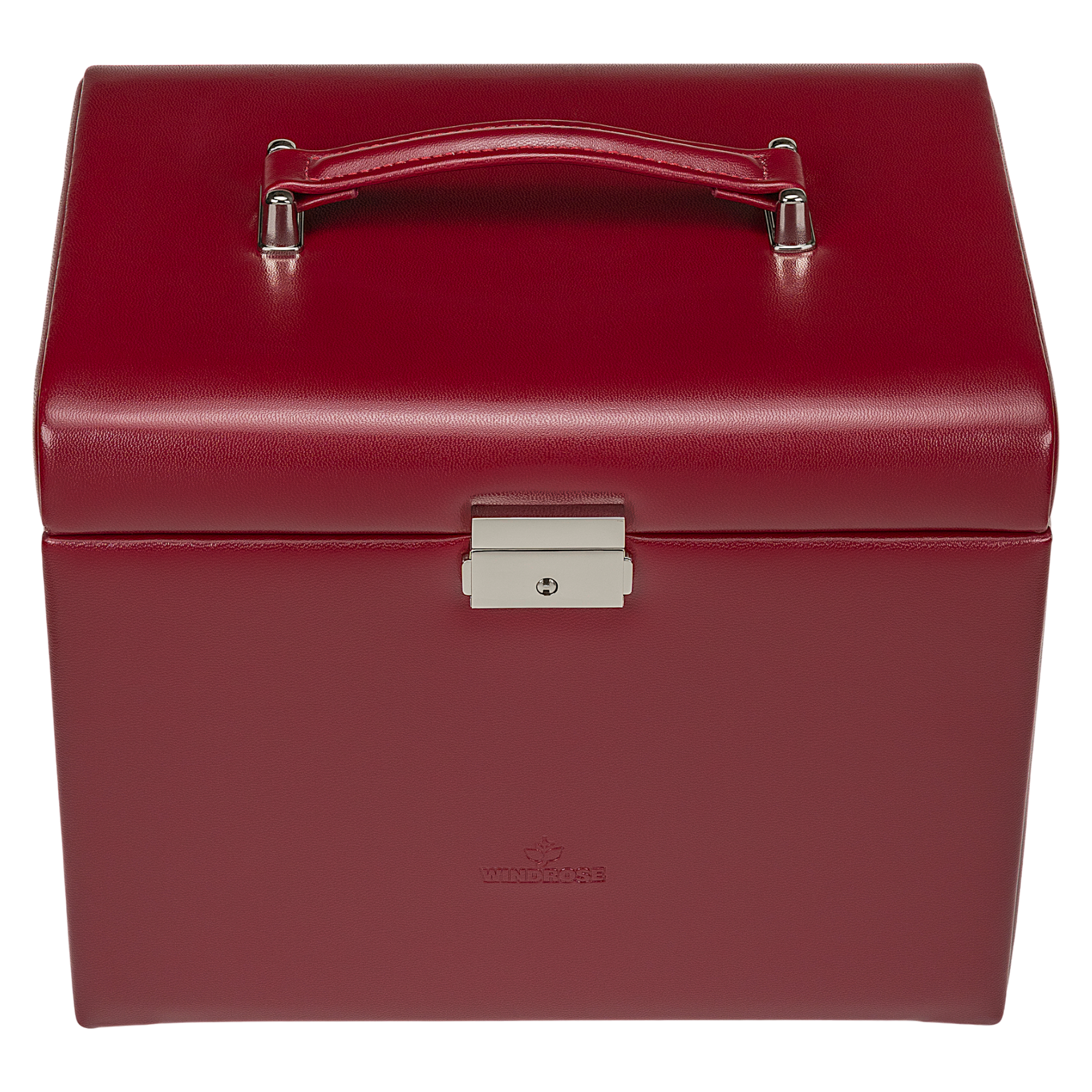 Joyero con bolsa para joyas integrada Merino / rojo