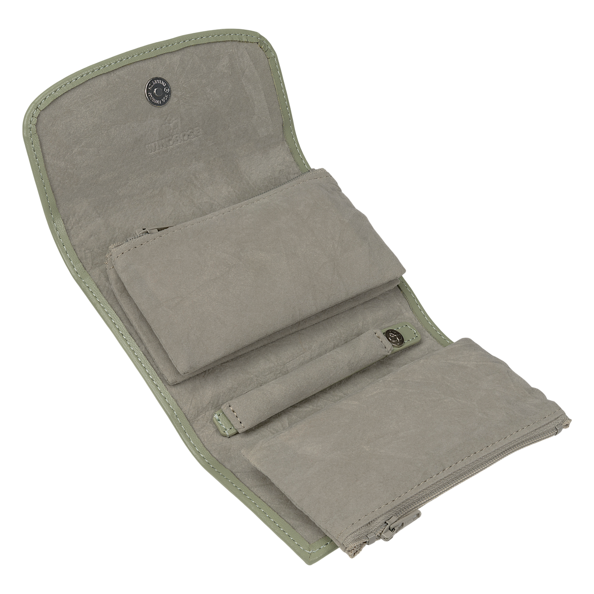 Joyero con bolsa para joyas integrada Merino Moda / salvia