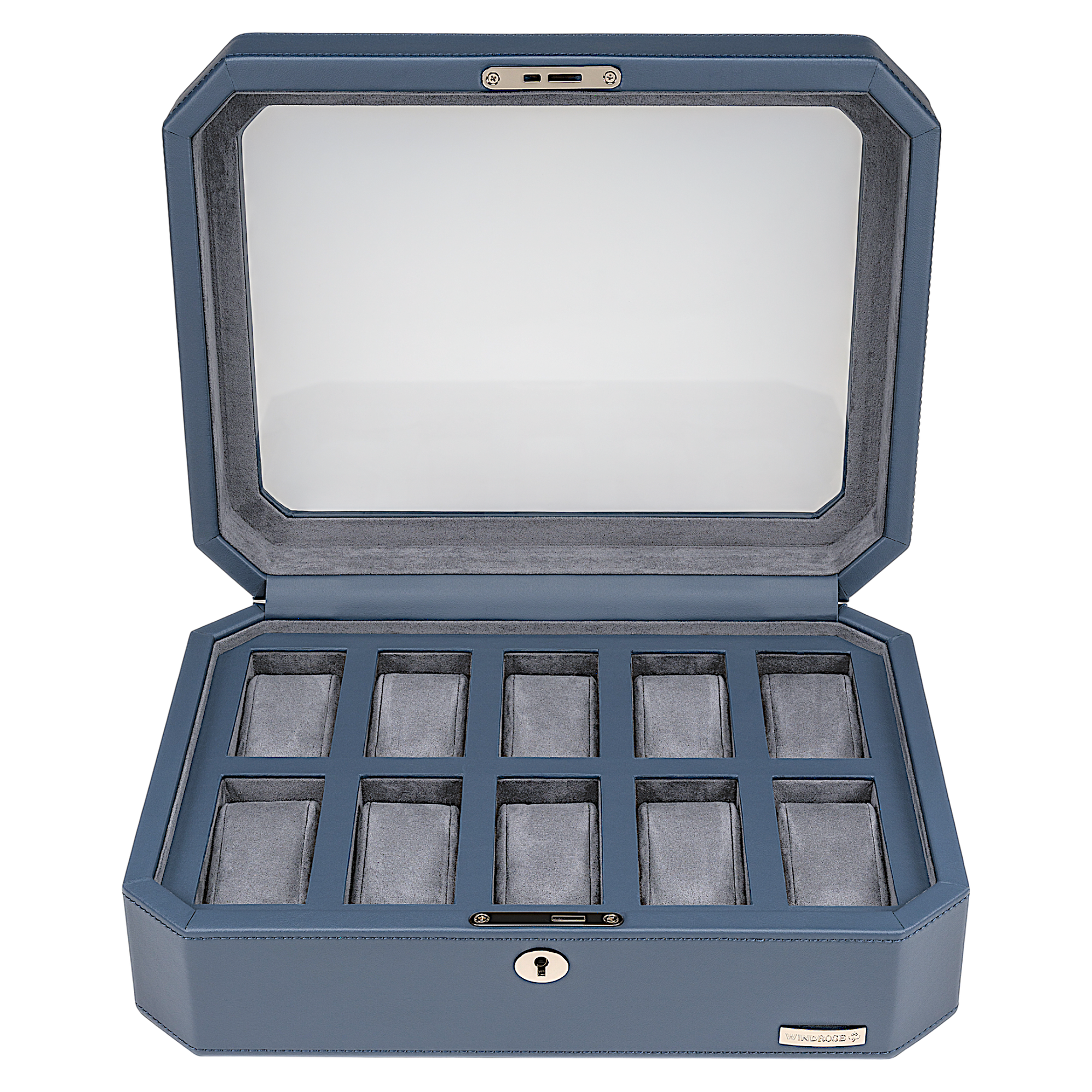 Estuche para 10 relojes Tempora / azul claro