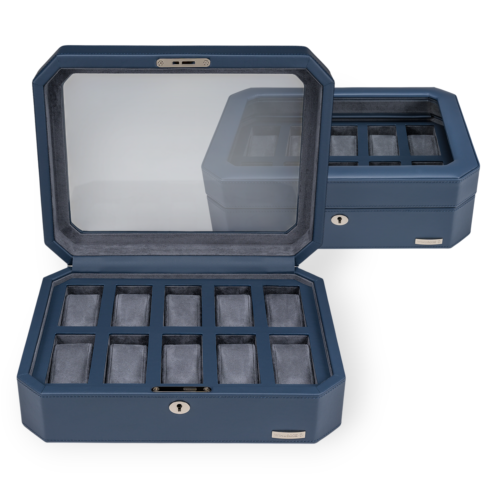 Estuche para 10 relojes Tempora / azul claro