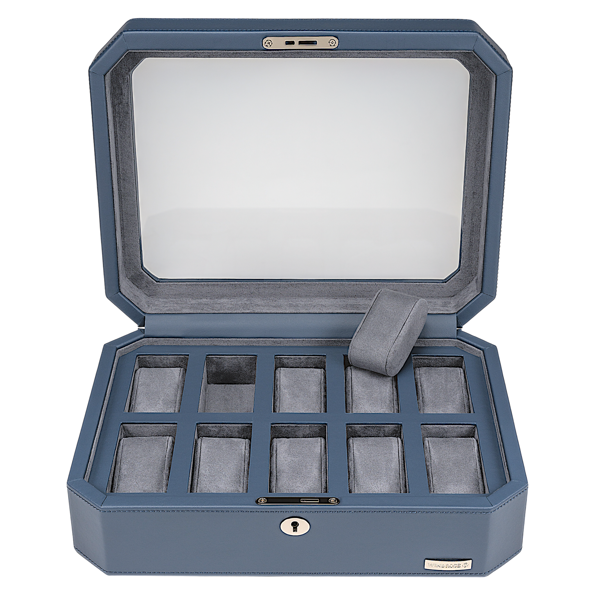 Estuche para 10 relojes Tempora / azul claro