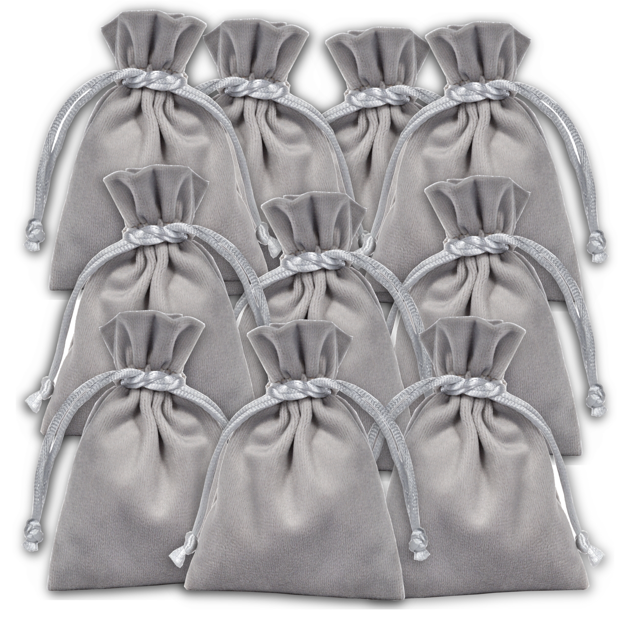 Schmuckbeutel 10 Stück Accessoirs / grau