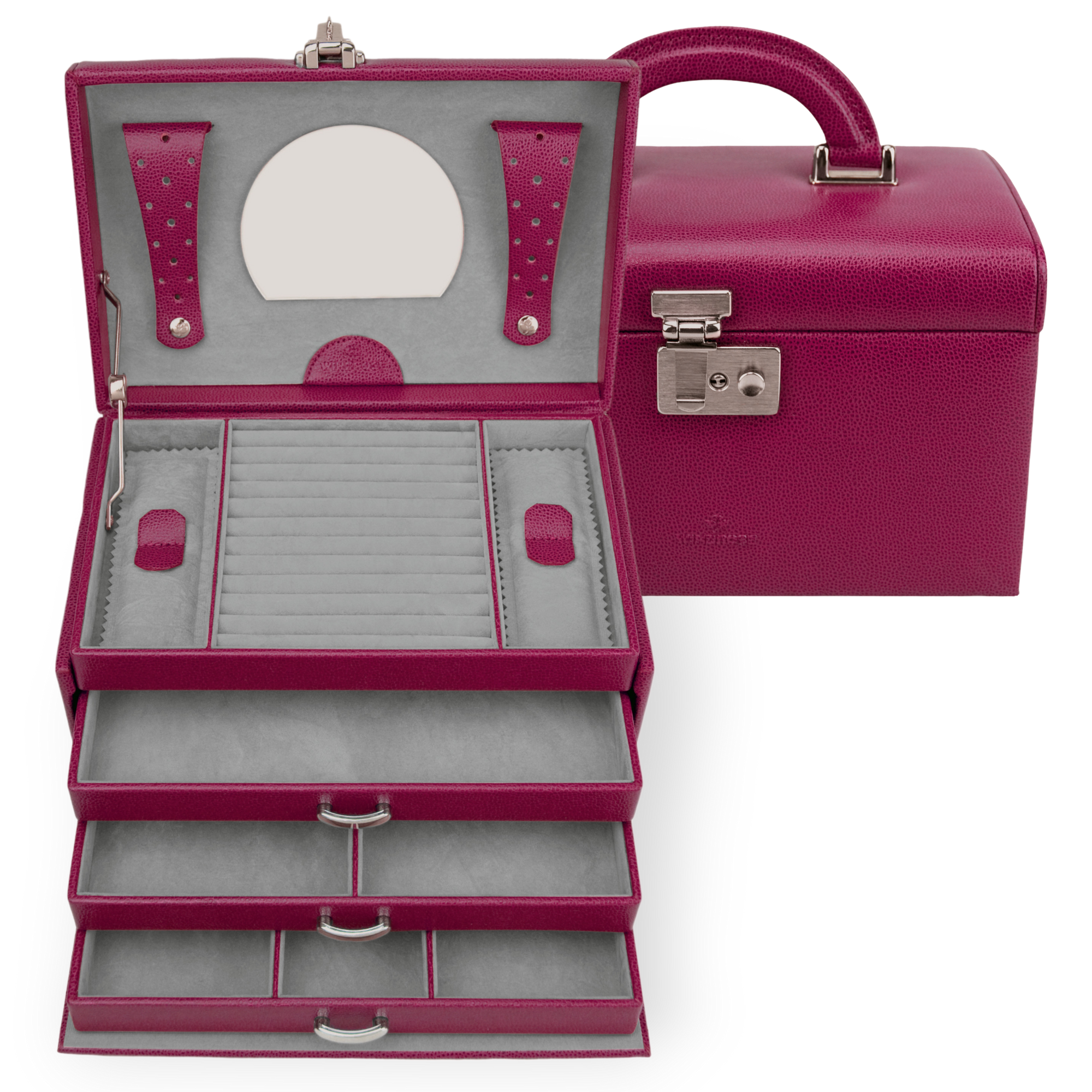 Jewelry case Beluga / berry (leather)