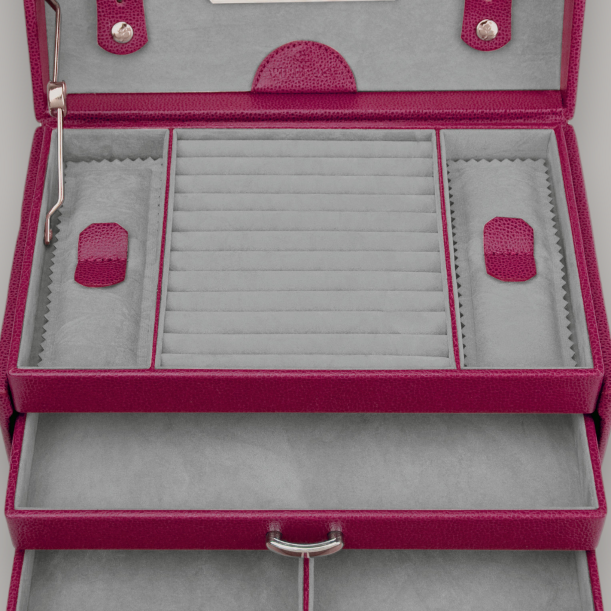 Jewelry case Beluga / berry (leather)