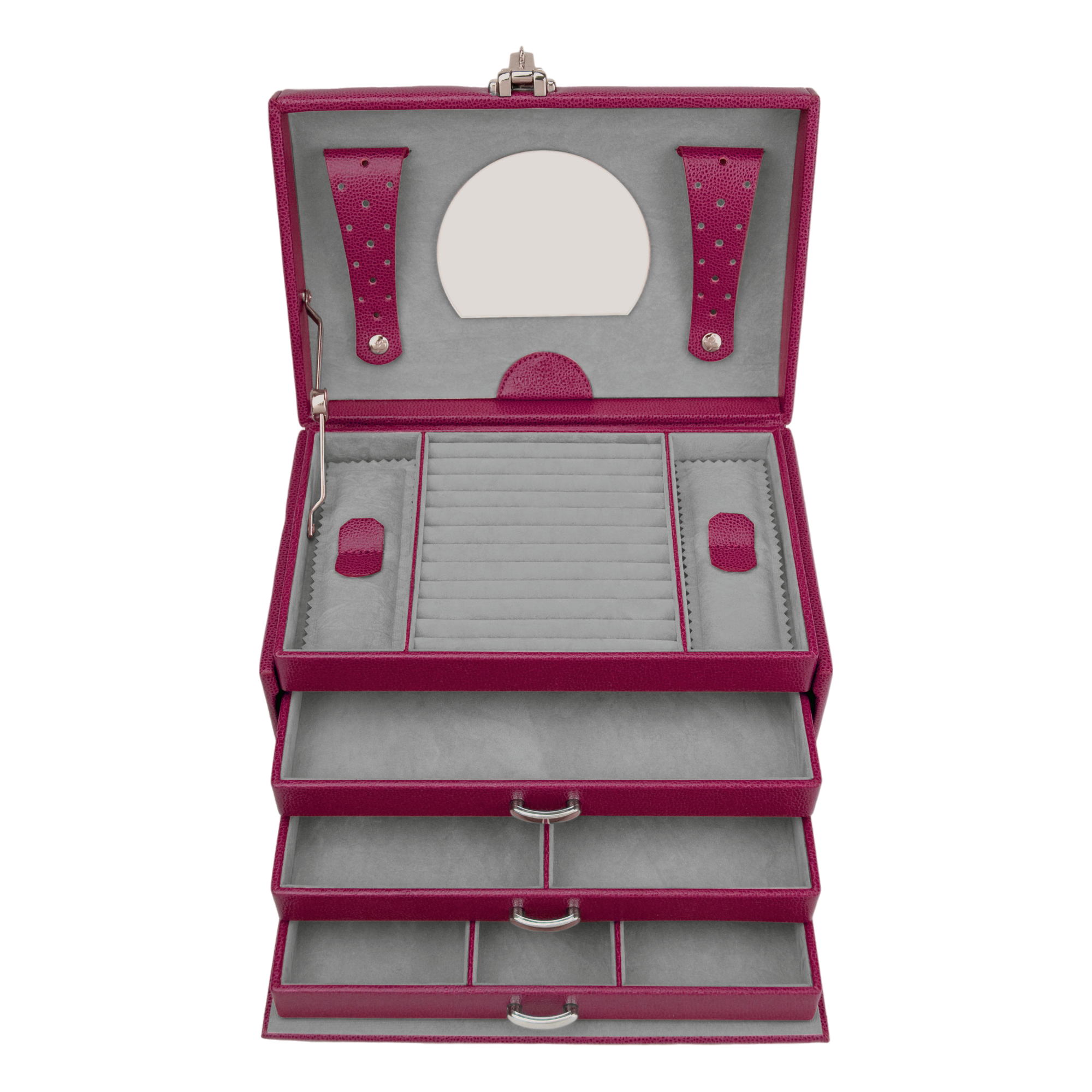 Jewelry case Beluga / berry (leather)