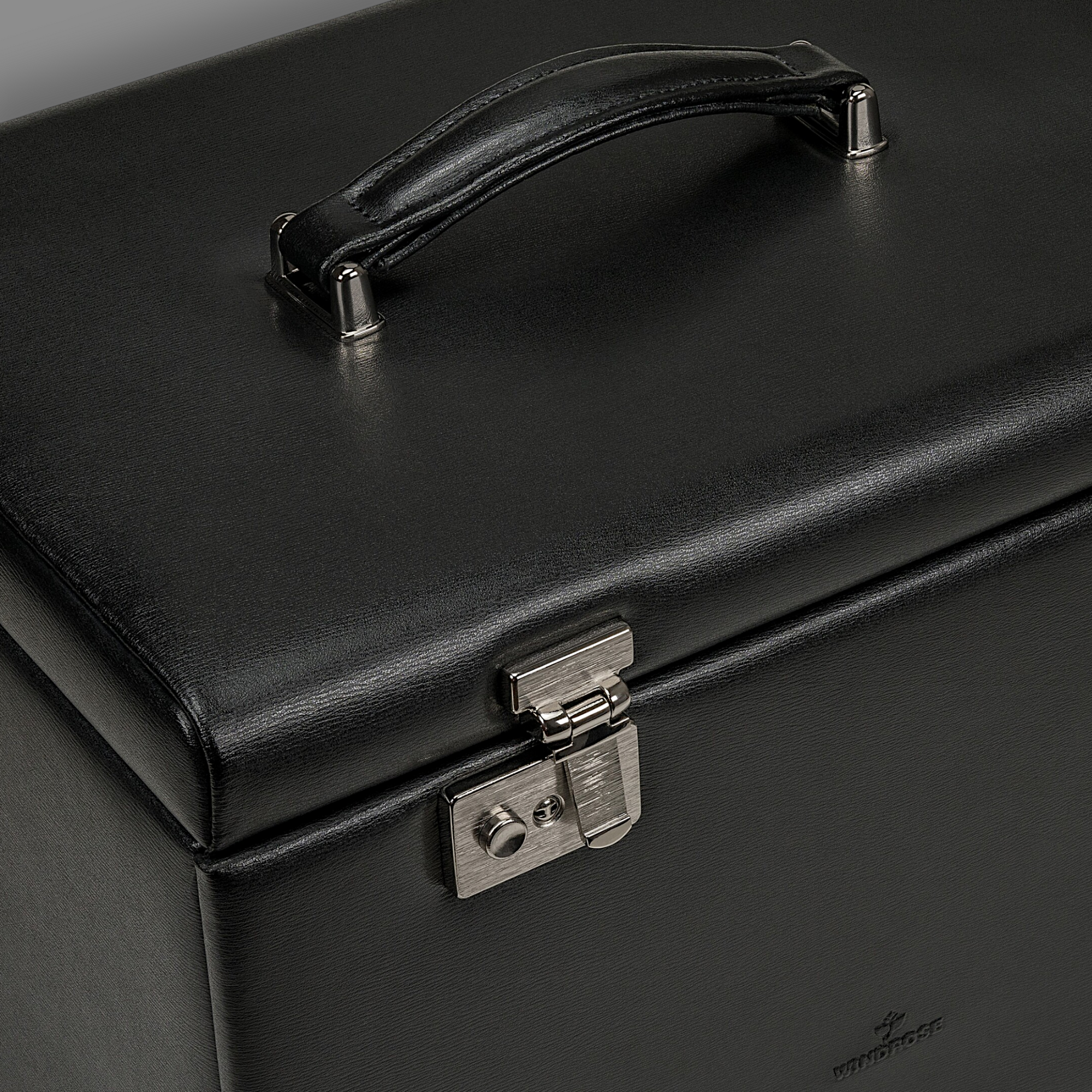 Jewelry/watch case with insert (can be used as a separate case) Ambiance / black (leather)