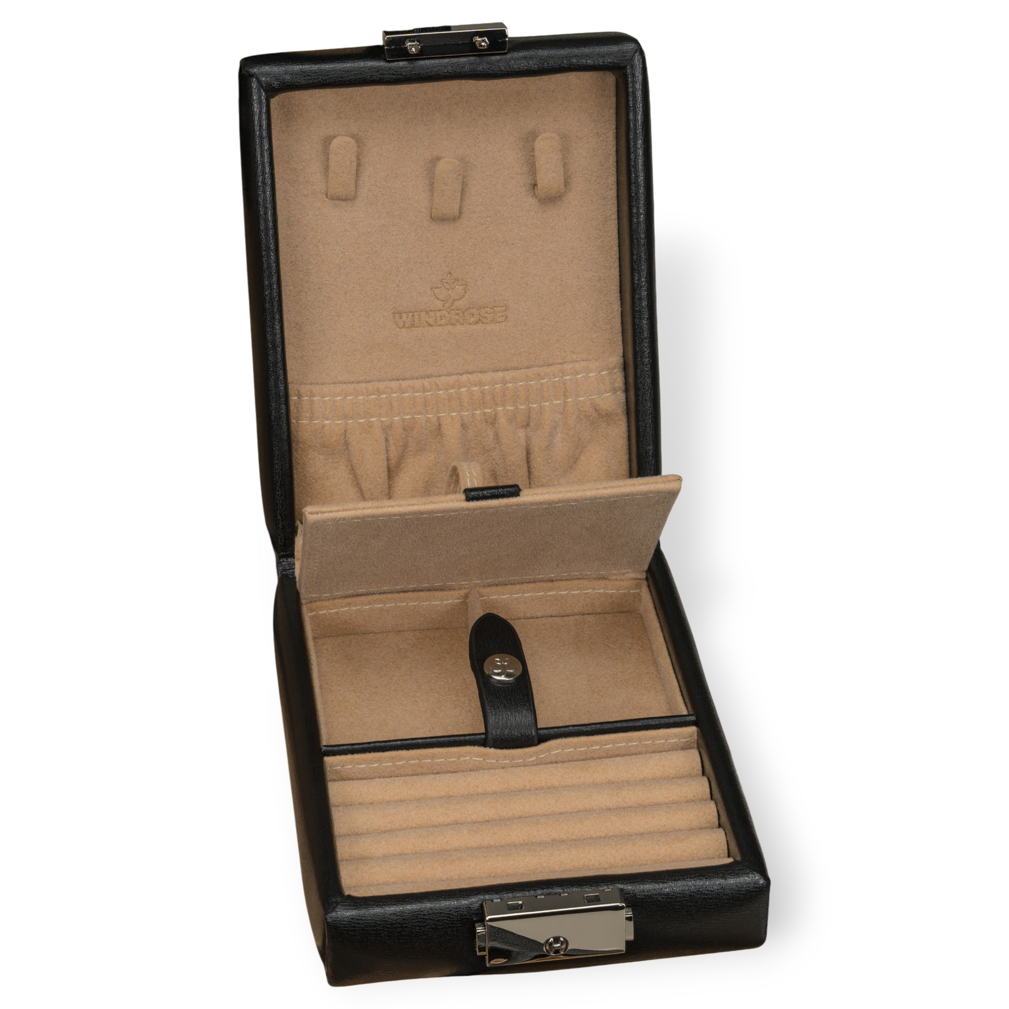 Jewelry/watch case with insert (can be used as a separate case) Ambiance / black (leather)