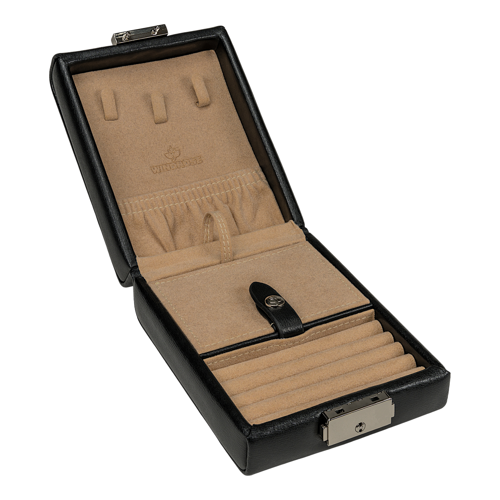Jewelry/watch case with insert (can be used as a separate case) Ambiance / black (leather)