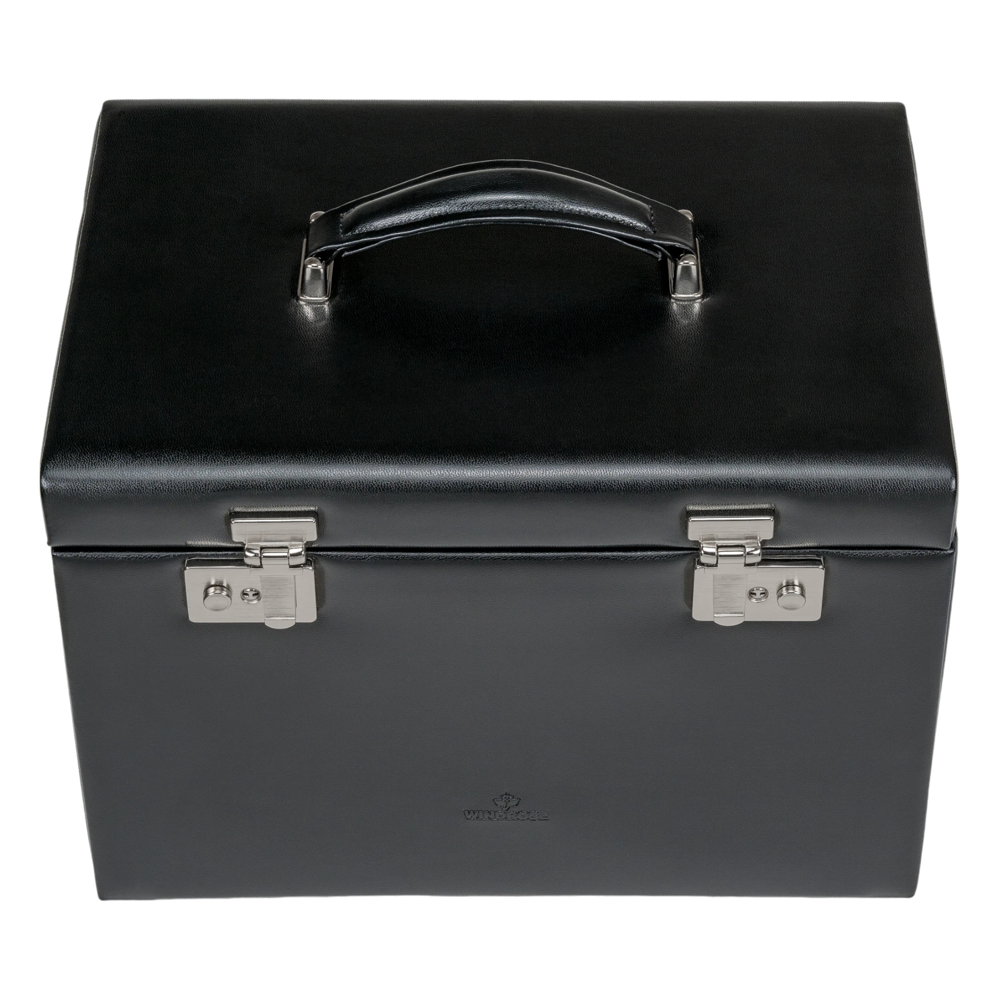 Estuche para joyas/relojes con joyero incrustado Merino / negro