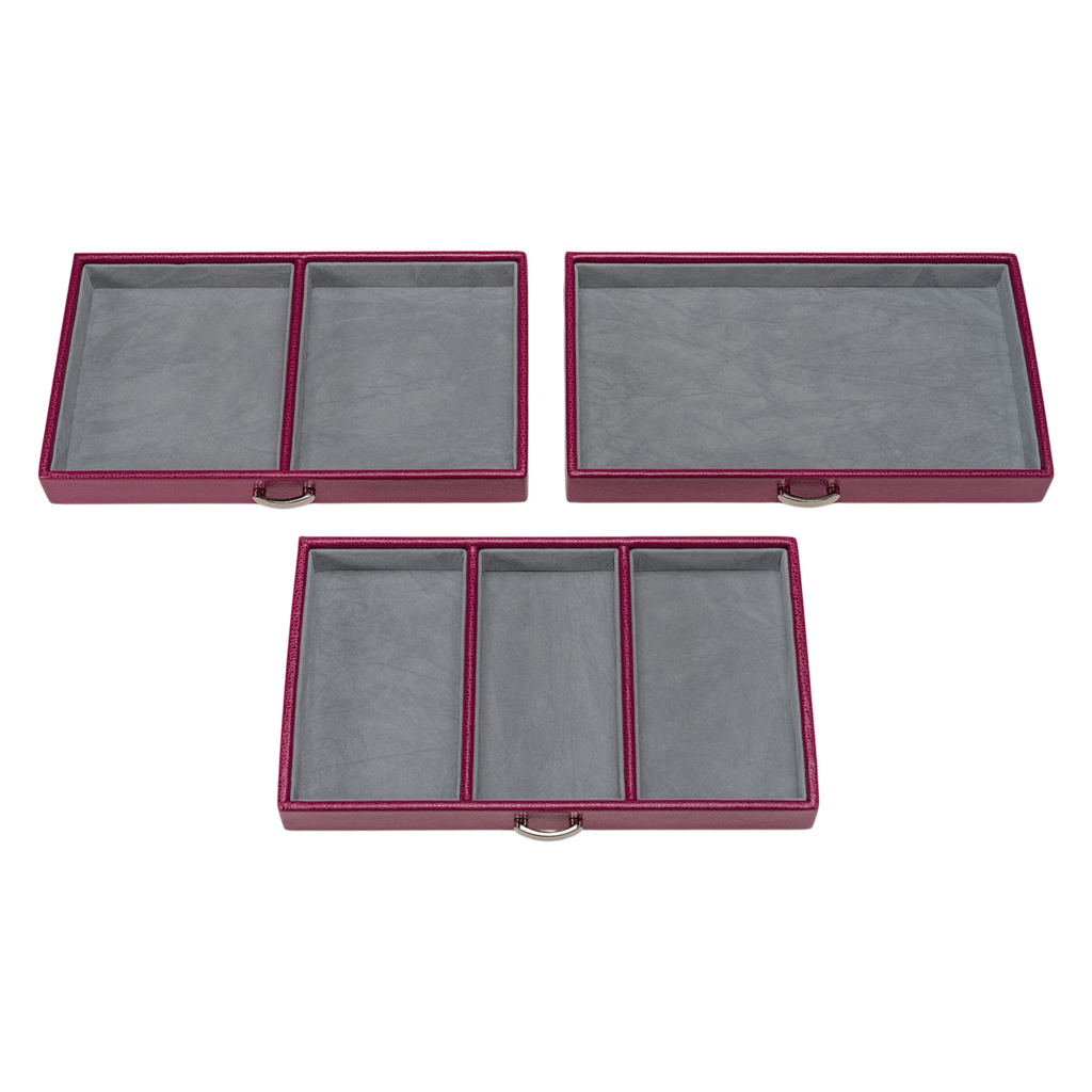 Jewelry case Beluga / berry (leather)