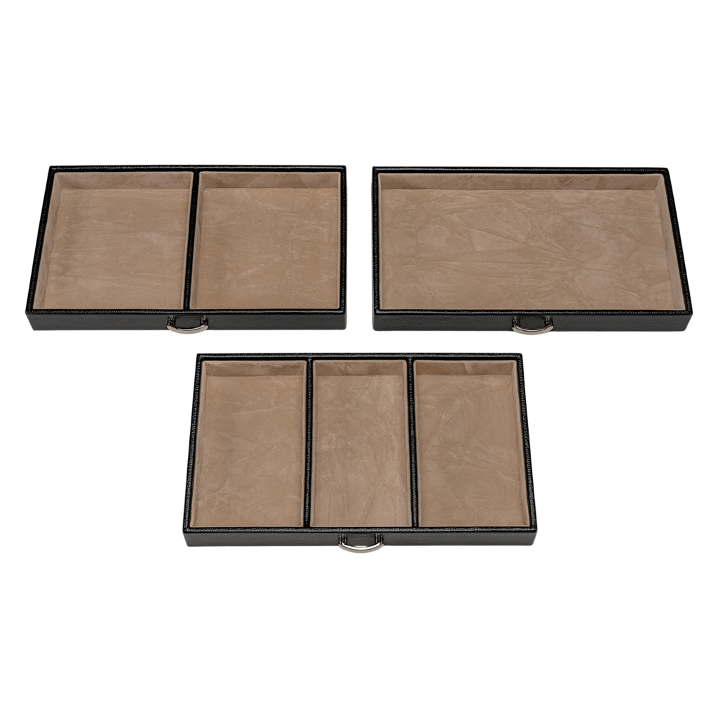 Beluga jewelry case / black (leather)