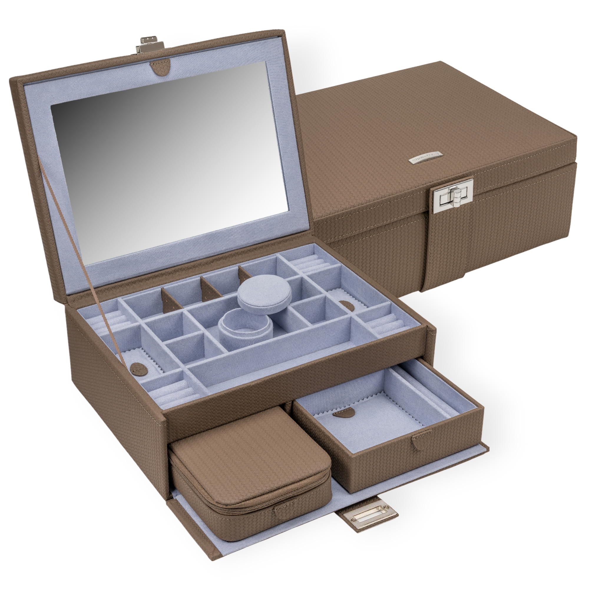 Jewelry case L with insert Corbello / mocca