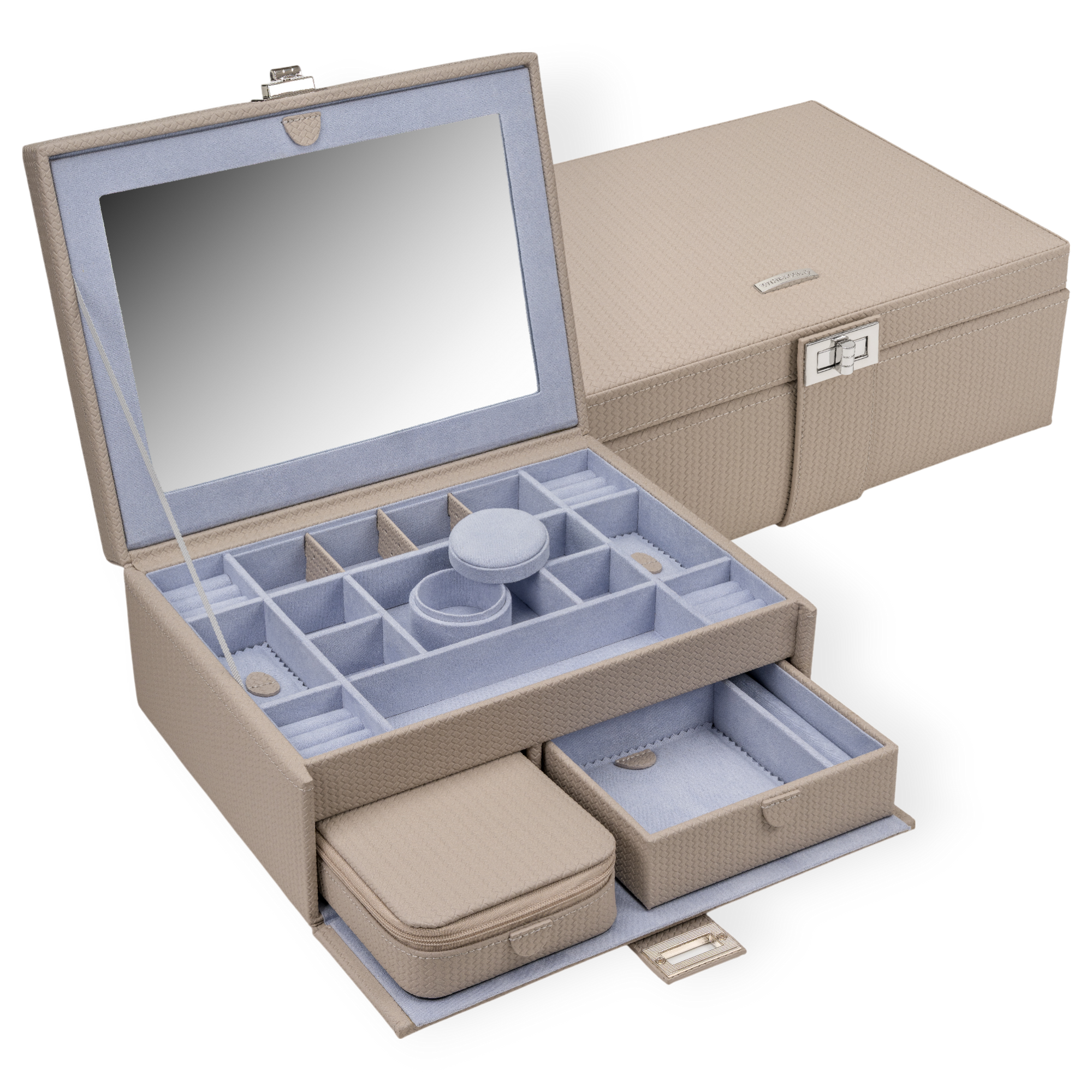 Jewelry case L with insert Corbello / taupe