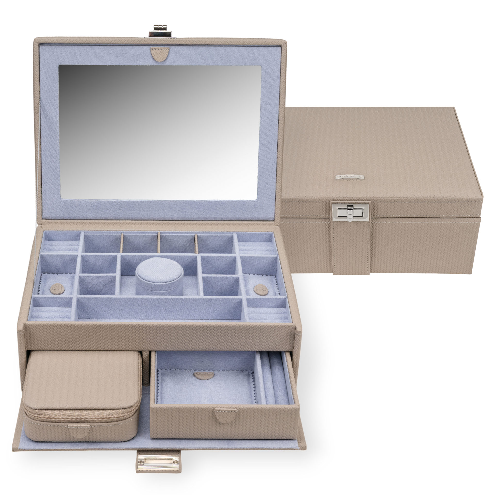 Jewelry case L with insert Corbello / taupe – Windrose