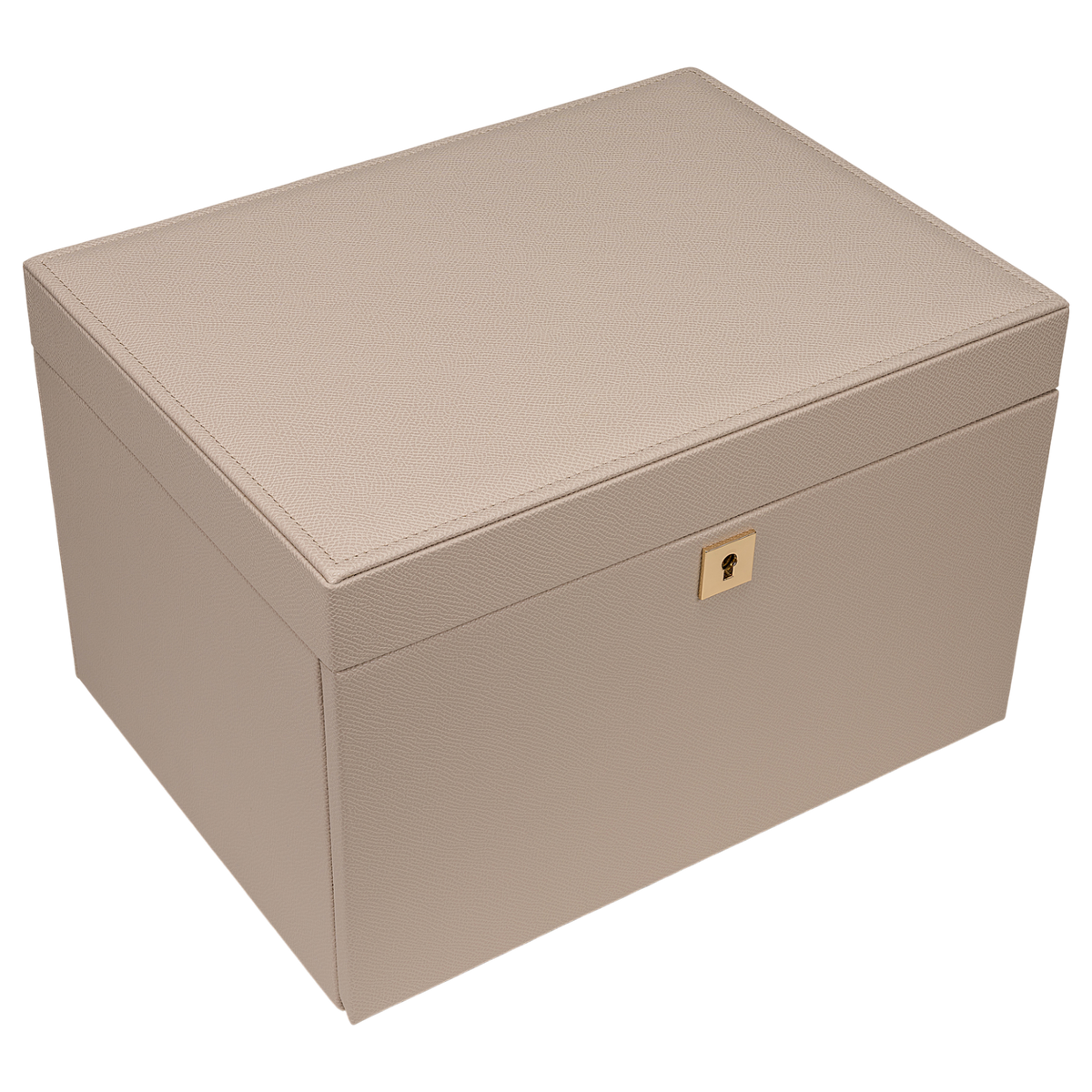 Schmuckkoffer luxora beige (Art.-Nr. 803992.12) – geschlossen, Schrägansicht
